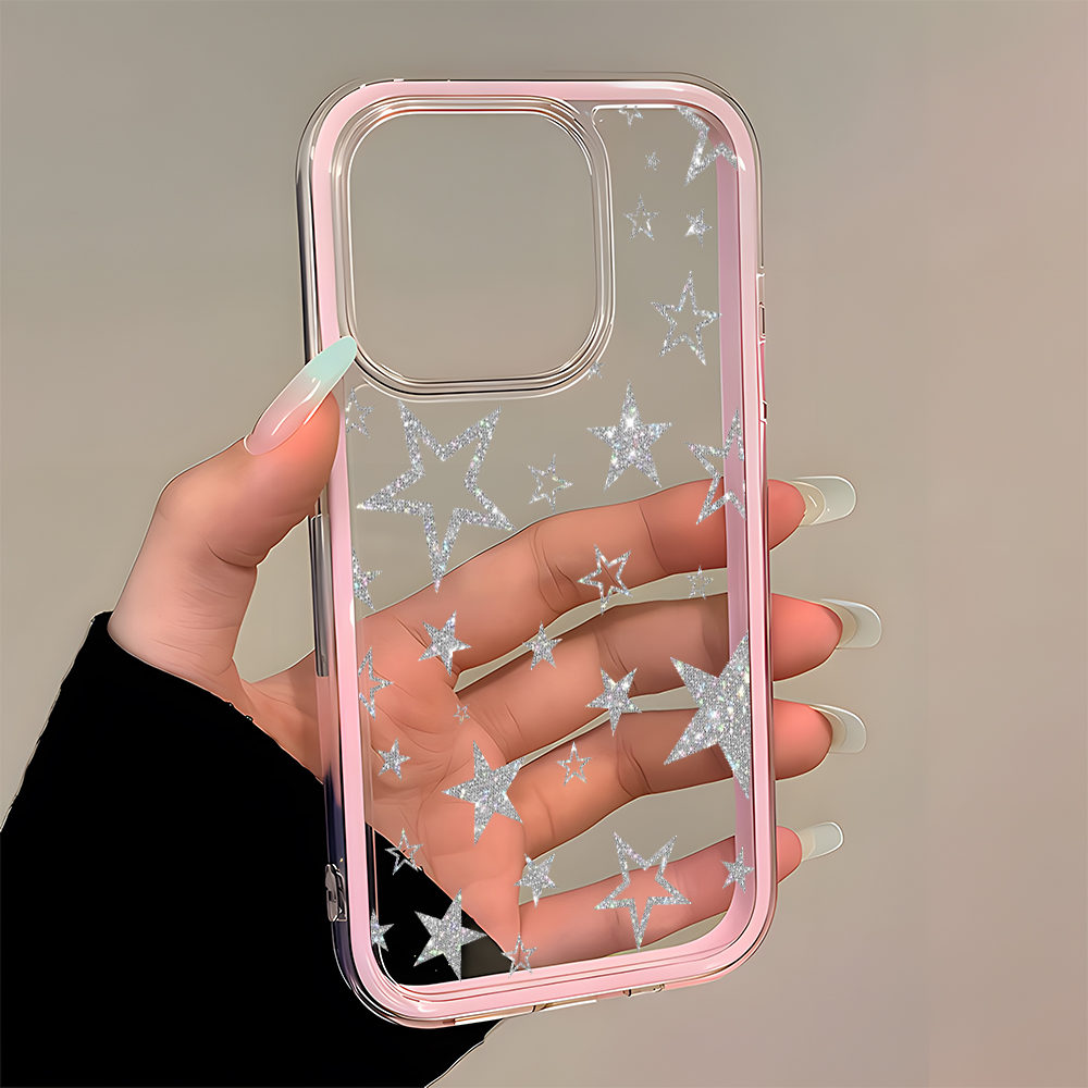 Glitter Silver Star Pattern Cl - đánh giá và giá Phone Cases Pinterest