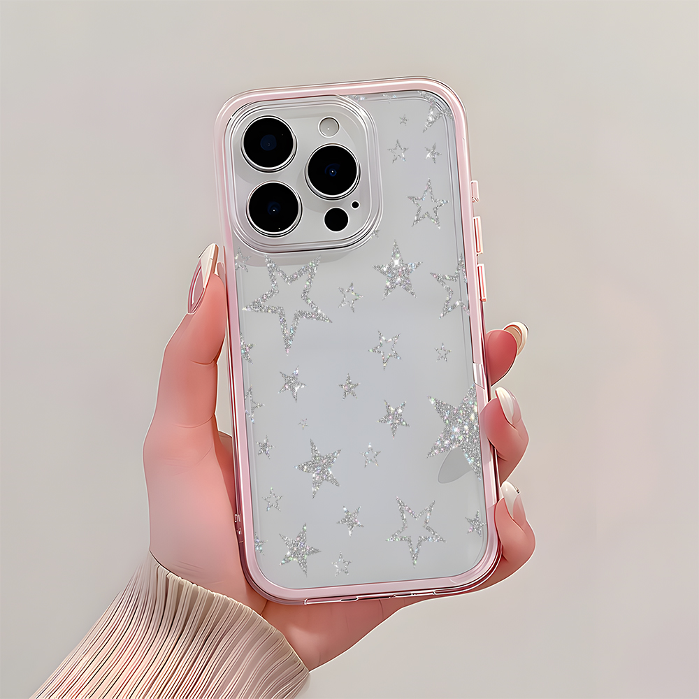 Glitter Silver Star Pattern Cl - đánh giá và giá Phone Cases Pinterest