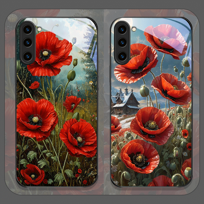 Retro Poppy Flower Bloom Hot R - đánh giá và giá Phone Cases Samsung
