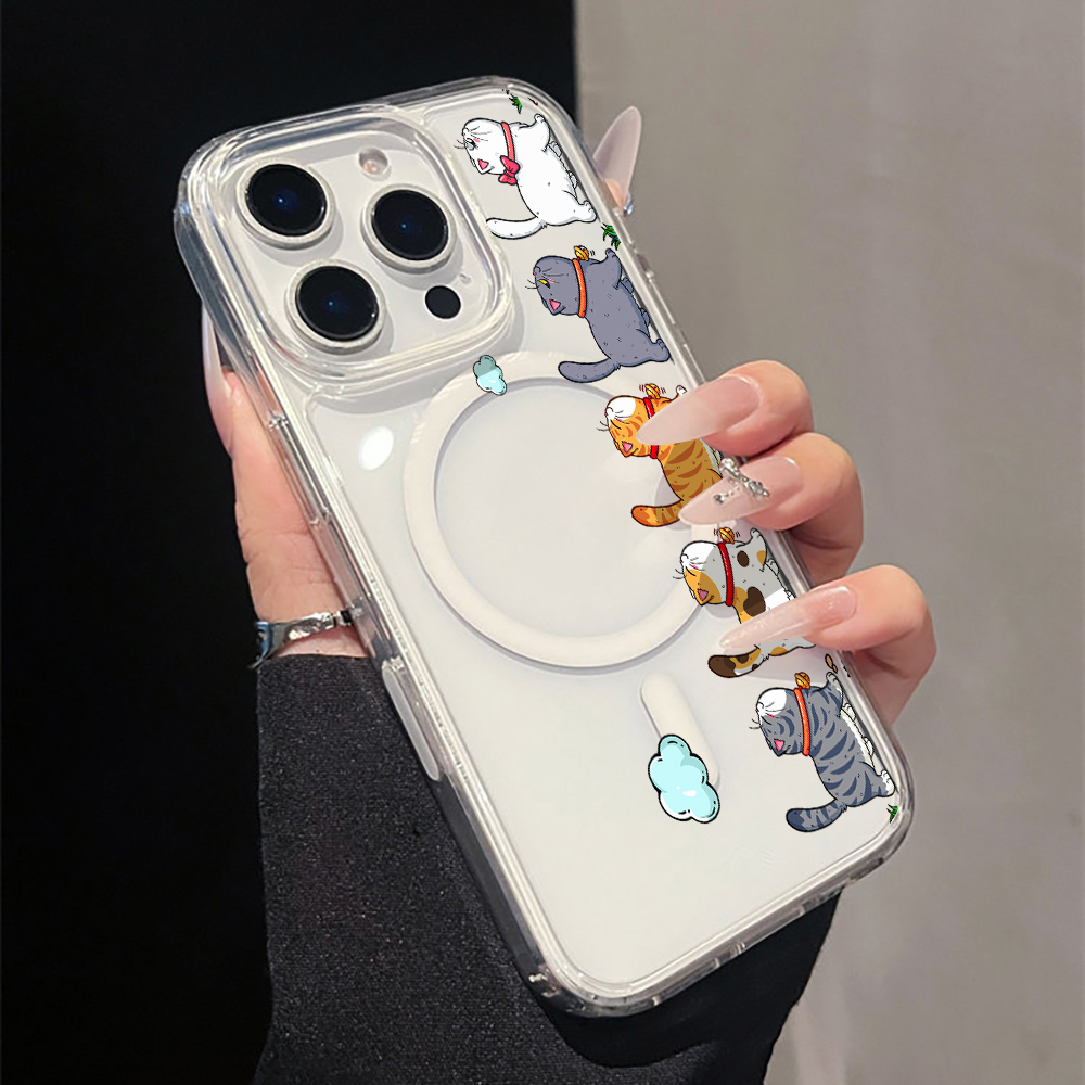 Cute Cartoon Cat Clear Phone C - đánh giá và giá Apple Iphone 15